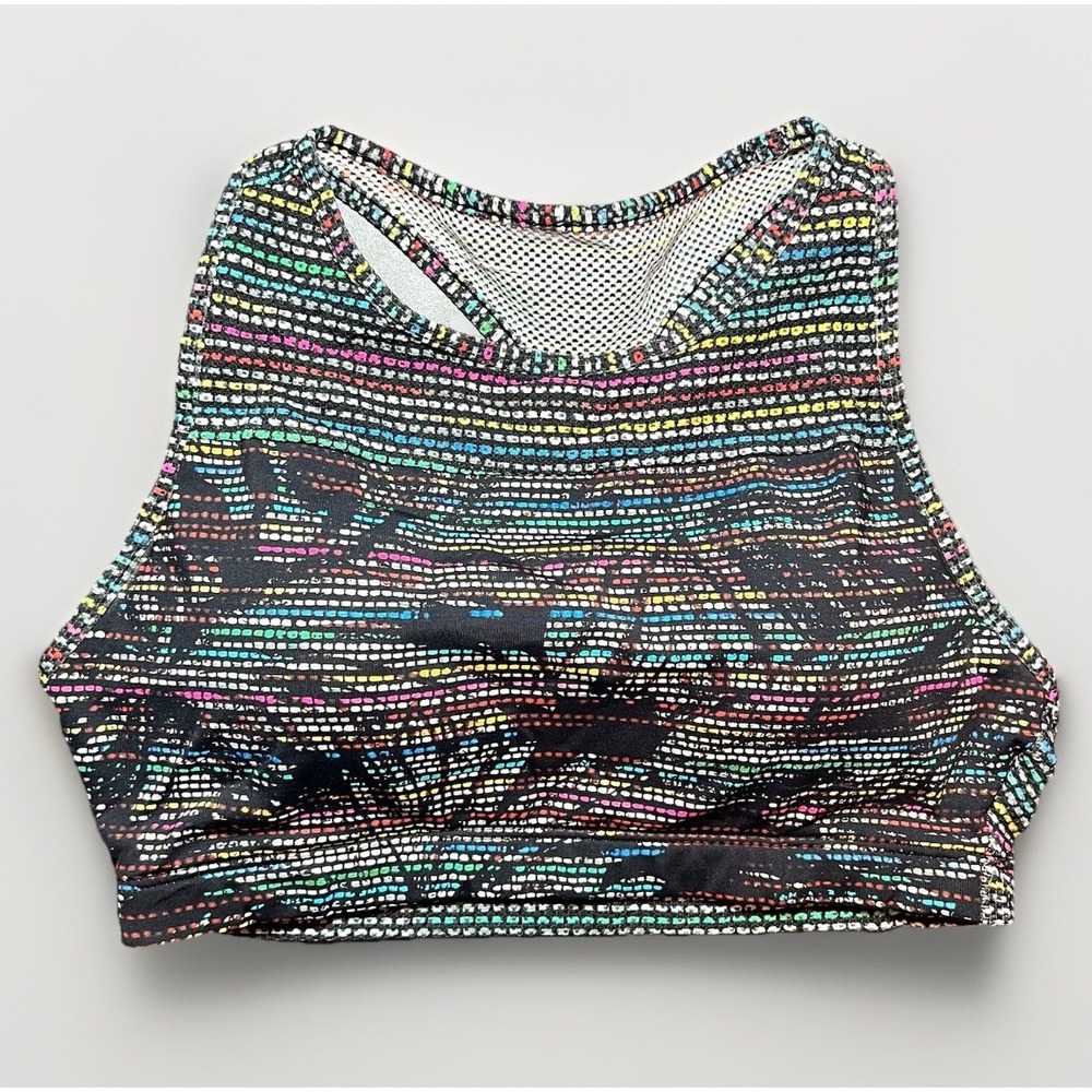Adidas Sports Bra Women's Size XS Knit Mesh Full coverage Sewn In Place Pads‎